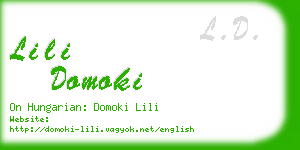 lili domoki business card